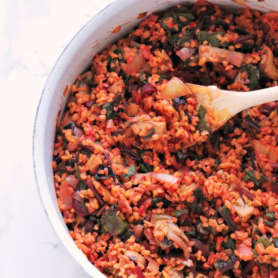 Bulgur with beetroot - Recipe photo by rabarbarowo