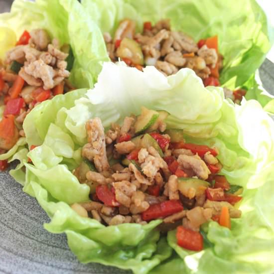 Asian Chicken Lettuce Wraps - Recipe photo by Simple and Savory