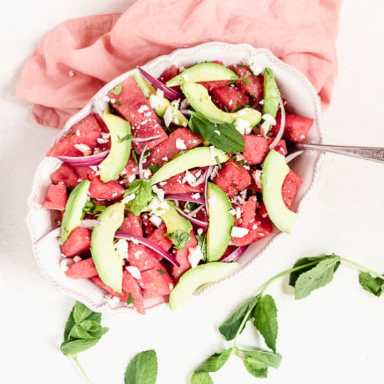 Watermelon Avocado Salad - Recipe photo by thefitpeach