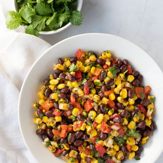 Roasted Corn and Black Bean Salad - Recipe photo by howdoyoufood.com