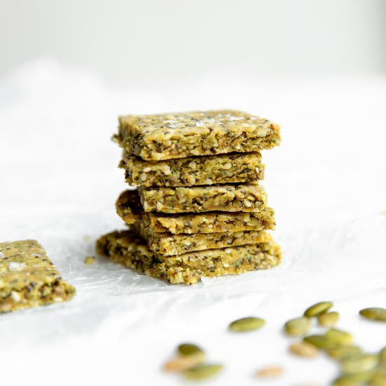 The best seed crackers (GF, Vegan) - Recipe photo by FromScratchFast