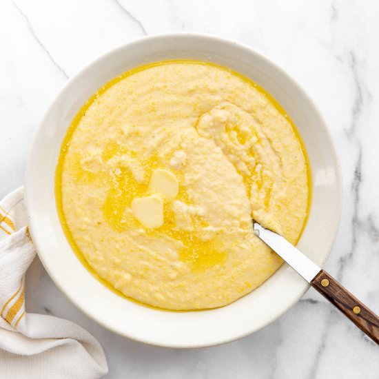 The BEST grits and polenta! - Recipe photo by FromScratchFast