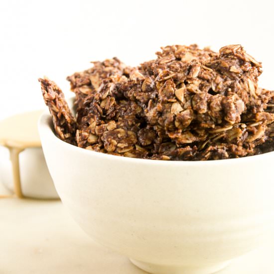 Peanut Butter Granola Clusters - Recipe photo by The Desserted Girl