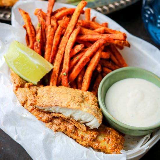 Air Fryer Fish and Chips - Recipe photo by Mirlene