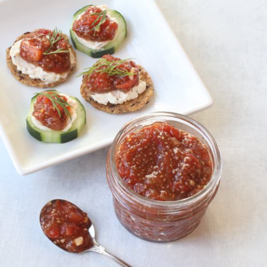 Vegan Tomato Chia Jam - Recipe photo by healthymidwesterngirl