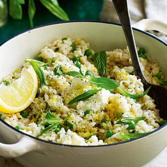 Pea, mint & ricotta risotto - Recipe photo by wselectors