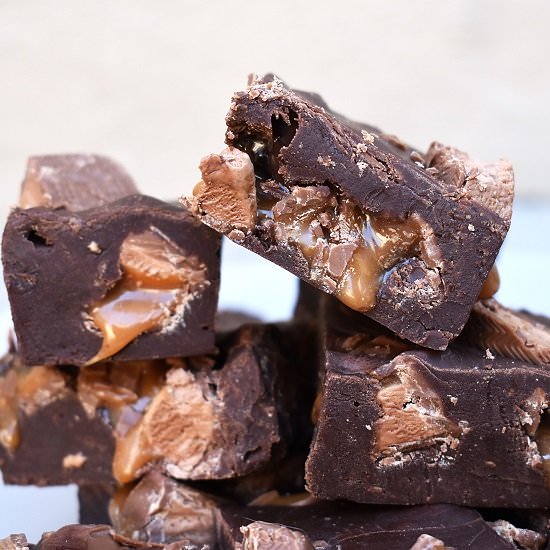 Mars Bar Fudge - Recipe photo by lightscamerabake