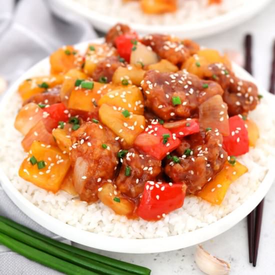 Sweet and Sour Pork - Recipe photo by peasandpeonies