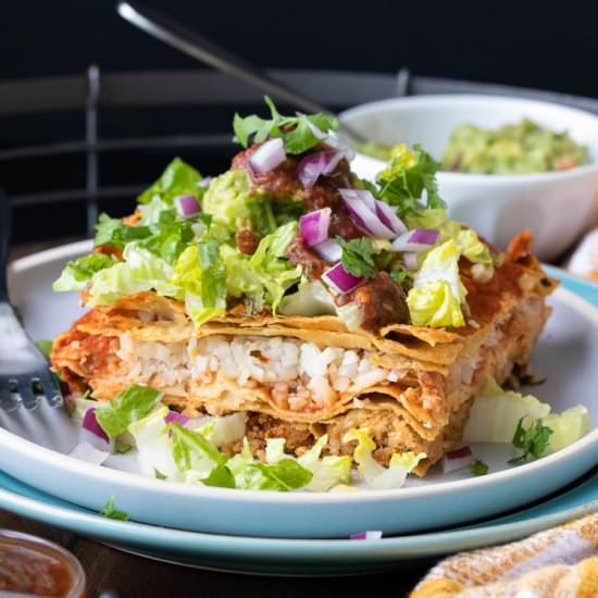 Vegan Enchilada Casserole - Recipe photo by veggiesdontbite