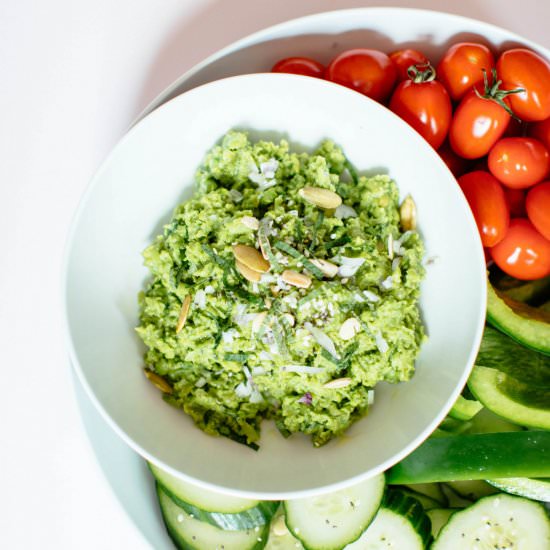 Minty Spring Pea Dip - Recipe photo by Nutrition Stripped