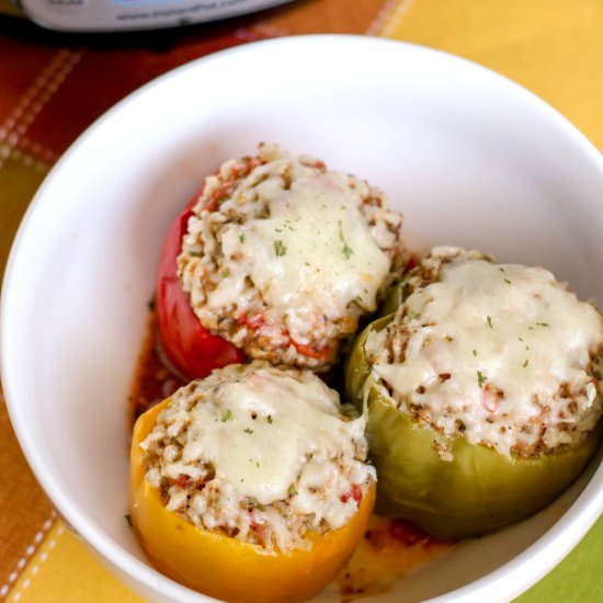 INSTANT POT STUFFED PEPPERS - Recipe photo by Stylish Cravings
