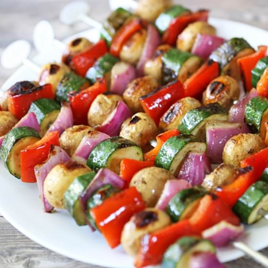 vegetable kabobs - Recipe photo by vered
