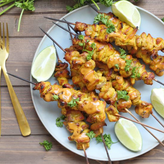 Chicken Satay Skewers - Recipe photo by Ereese