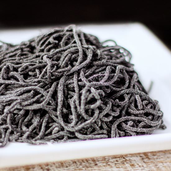 Homemade Squid Ink Pasta - Recipe photo by spicedupmom