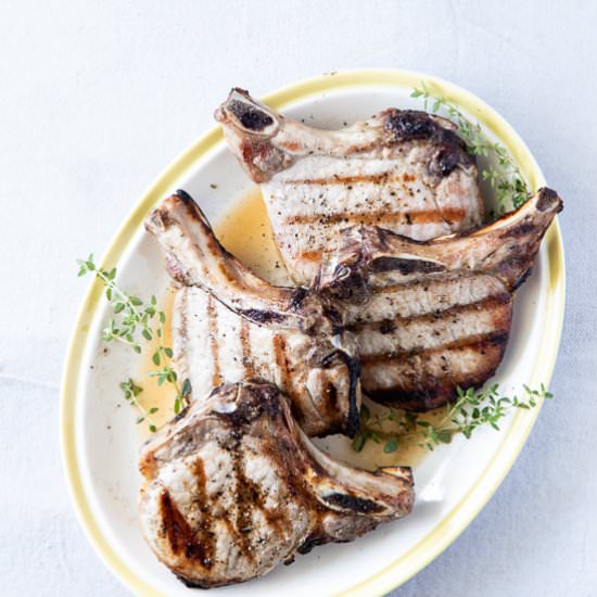 Juicy Grilled Pork Chops - Recipe photo by sidewalkshoes