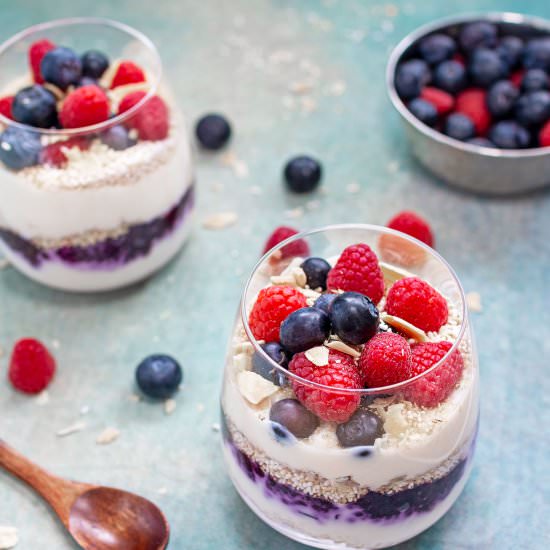 Summer berries yogurt parfait - Recipe photo by k33kitchen