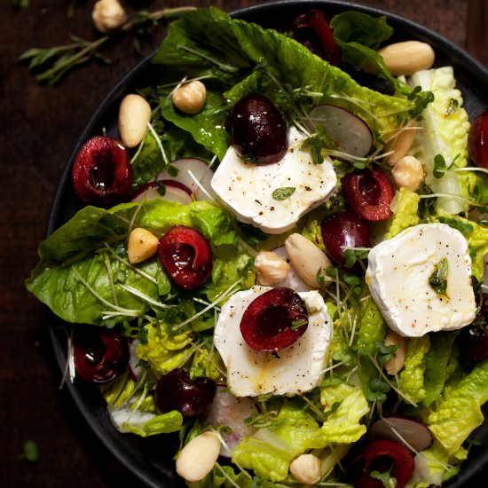 Cherry & Goats Cheese Salad - Recipe photo by littlesugarsnaps
