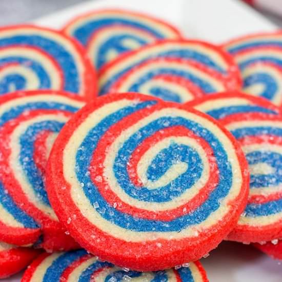 Red White and Blue Cookies - Recipe photo by spicedblog