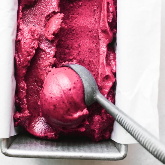 Plum Amaretto Sorbet - Recipe photo by theviewfromgreatisland