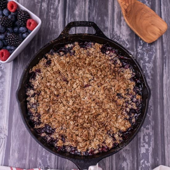 Cast Iron 3 Berry Crisp - Recipe photo by smackofflavor