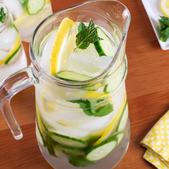 Cucumber, Lemon, and Mint Infused W - Recipe photo by For the Love of Cooking