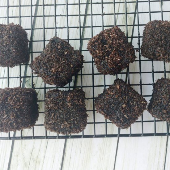 Death by chocolate lamingtons - Recipe photo by Flours n frostings