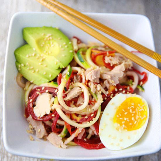 Spiralized Asian Bowls - Recipe photo by Tastefulventure