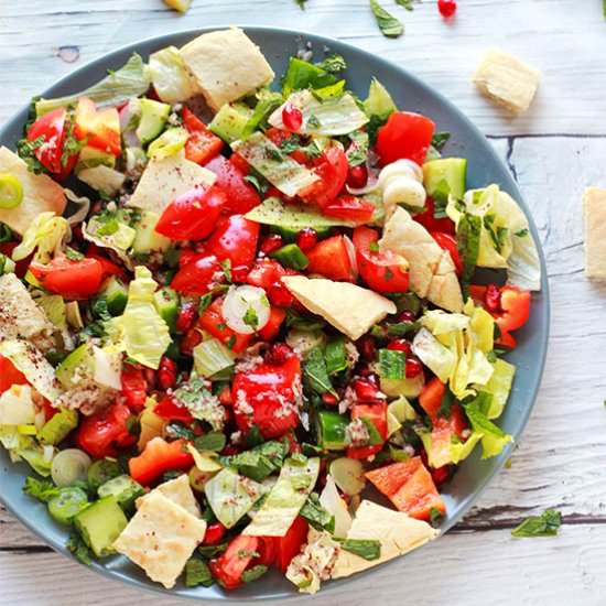 Fattoush salad - Recipe photo by veganwithgusto