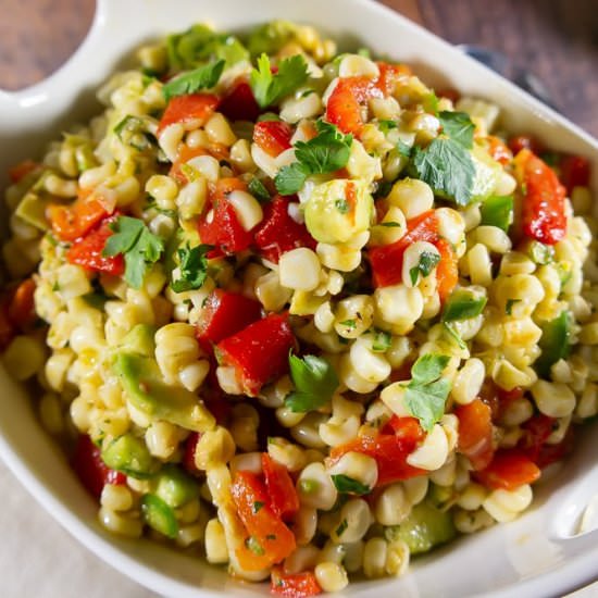 Avocado Corn Salad - Recipe photo by The Flour Handprint