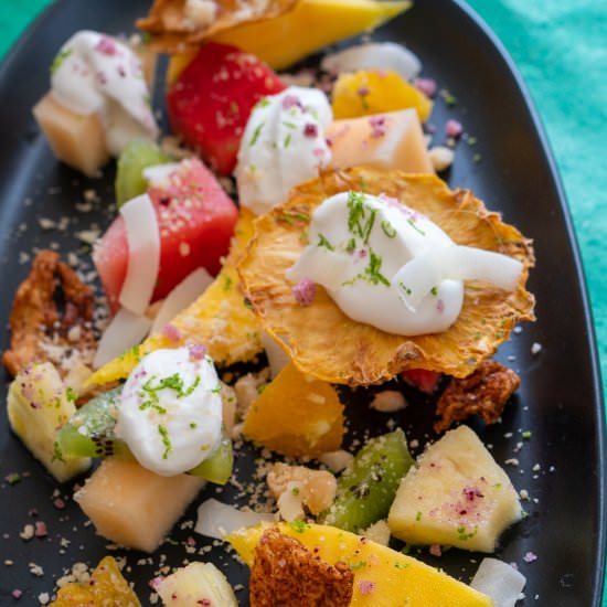 Tropical Fruit with Coconut Whip - Recipe photo by SevenSpiceLife