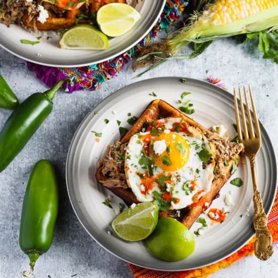 Black Bean and Corn Waffles - Recipe photo by CookingandCussing