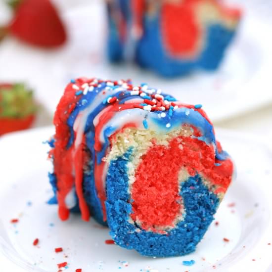 Patriotic Bundt Cake - Recipe photo by peasandpeonies