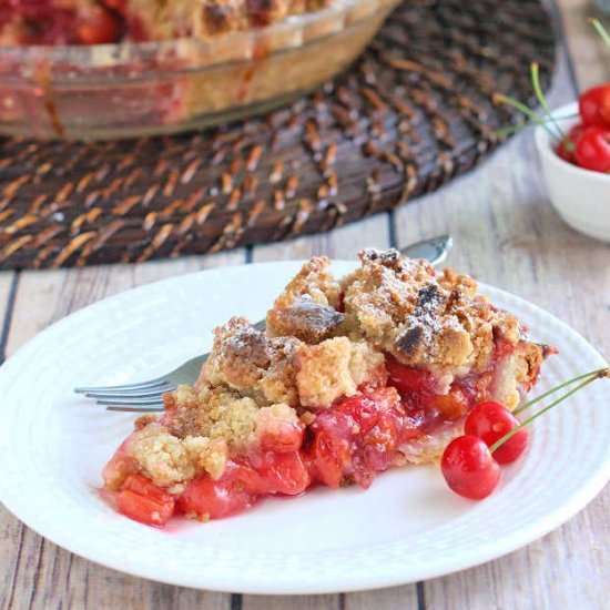 Sour Cherry Crumb Pie - Recipe photo by eileen.baking-sense