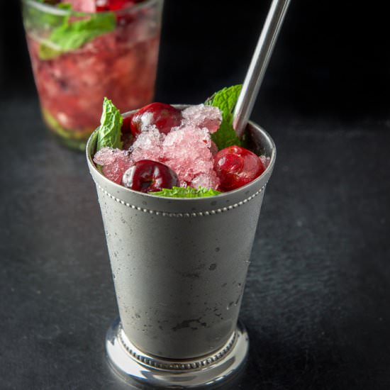 Cherry Mint Julep - Recipe photo by Dishesdelish