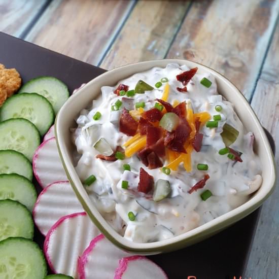 Cheesy Dill PIckle Dip - Recipe photo by HugForYourBelly
