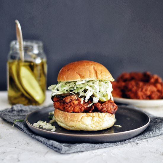 Nashville Hot Chicken Sandwich - Recipe photo by thesubversivetable