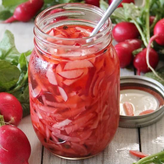 Quick Pickled Radish - Recipe photo by Inspired Edibles