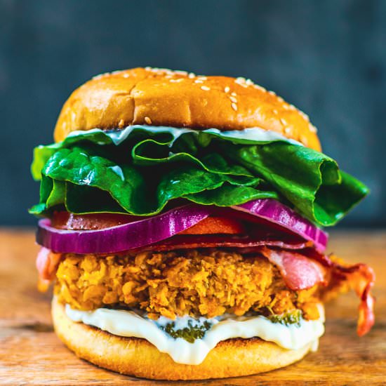 Healthy Crispy Chicken Sandwich - Recipe photo by totalfeasts
