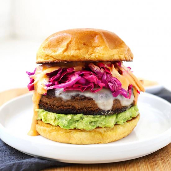 The Best Black Bean Veggie Burger - Recipe photo by Zestedlemon