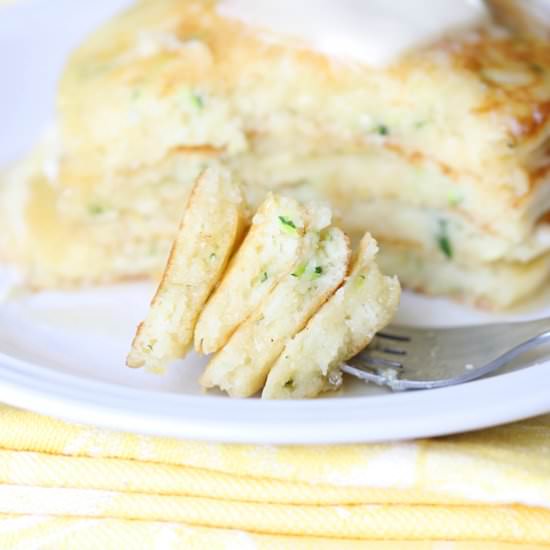 Zucchini Ricotta Pancakes - Recipe photo by bellyfull