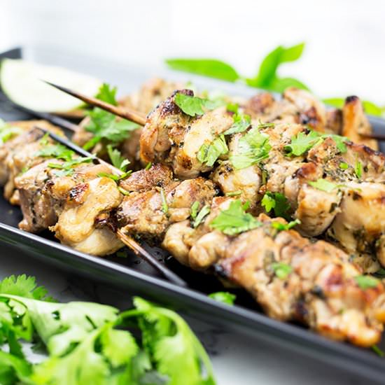 Thai Chicken Skewers - Recipe photo by lovefoodnourish