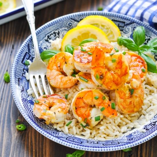 Lemon Garlic Herb Grilled Shrimp - Recipe photo by The Seasoned Mom