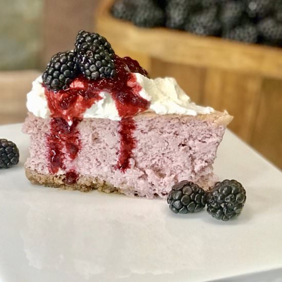 Keto Summer Berry Cheesecake - Recipe photo by JamieinaKetoKitchen