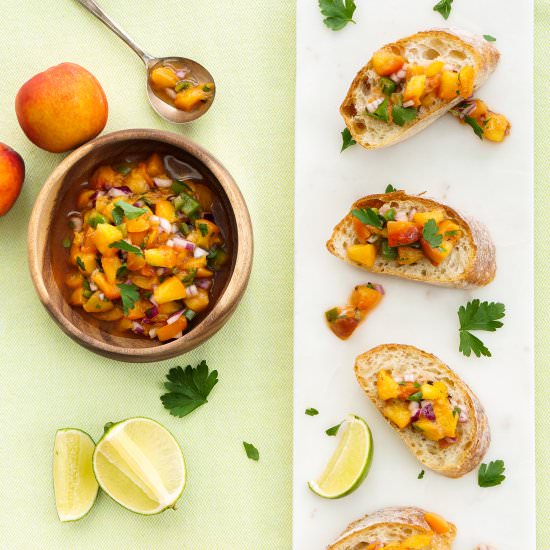 Grilled Peach Salsa - Recipe photo by whoneedssalad