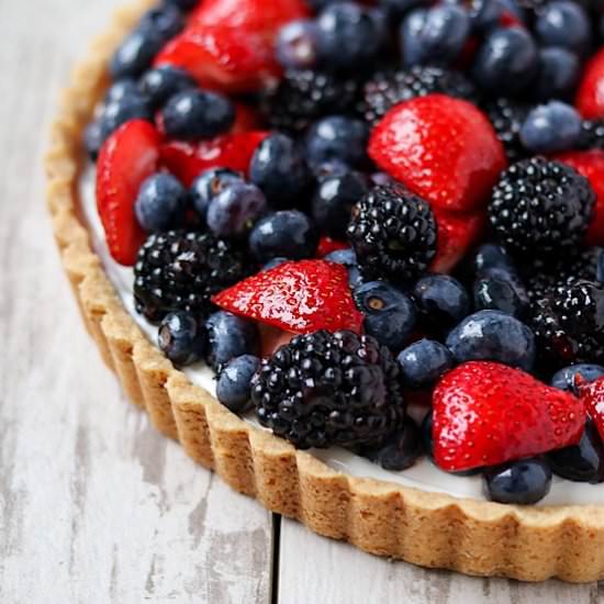 Summer Skyr Tart with Fresh Berries - Recipe photo by truenorthkitchen