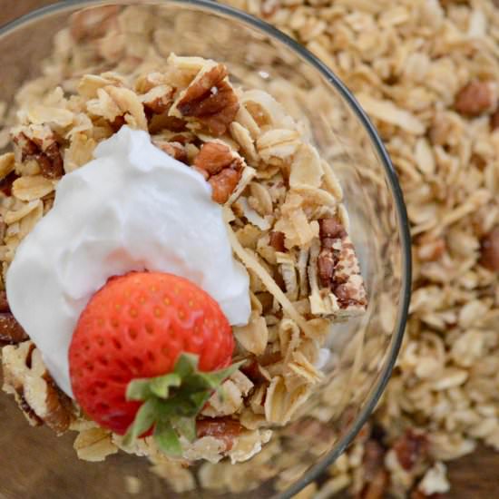 Coconut Pecan Granola - Recipe photo by thisdelicioushouse