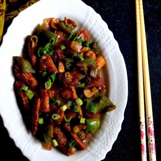 Chilli Baby Corn - Recipe photo by greenbowl2soul