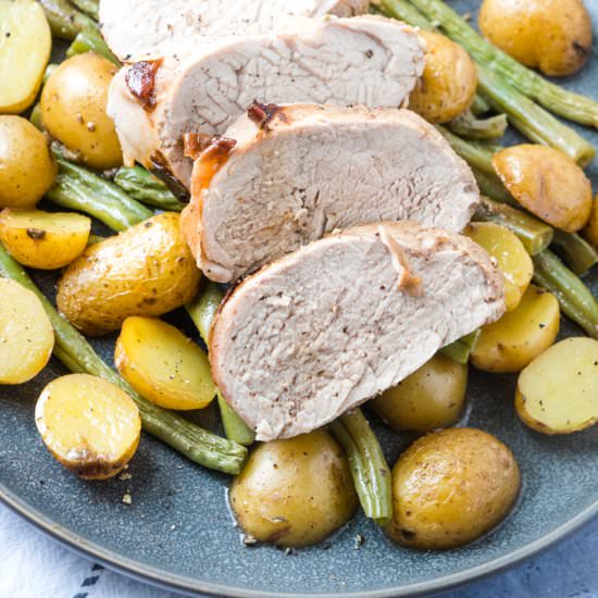 Pork Tenderloin Sheet Pan Supper - Recipe photo by Cookingwithcarlee
