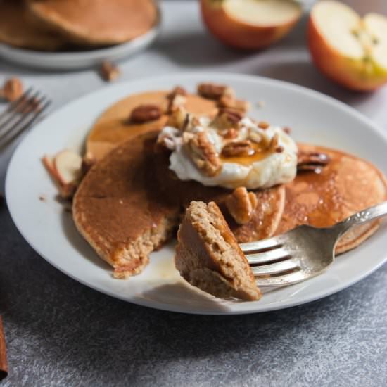 Apple Cinnamon Oatmeal Pancakes - Recipe photo by lemons and zest