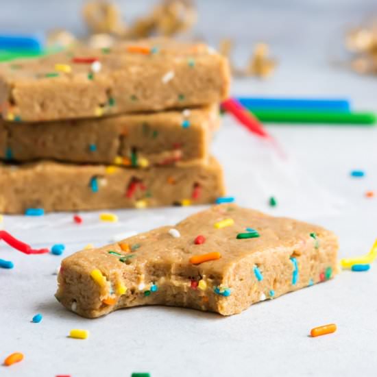 Birthday Cake Protein Bars - Recipe photo by lemons and zest